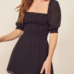 Reformation Elle Smocked Minidress